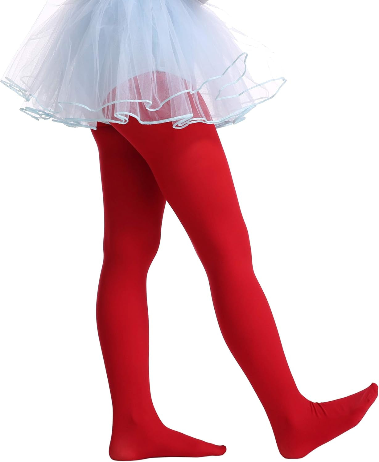 Girls Semi Opaque Footed Tights, Microfiber Tights