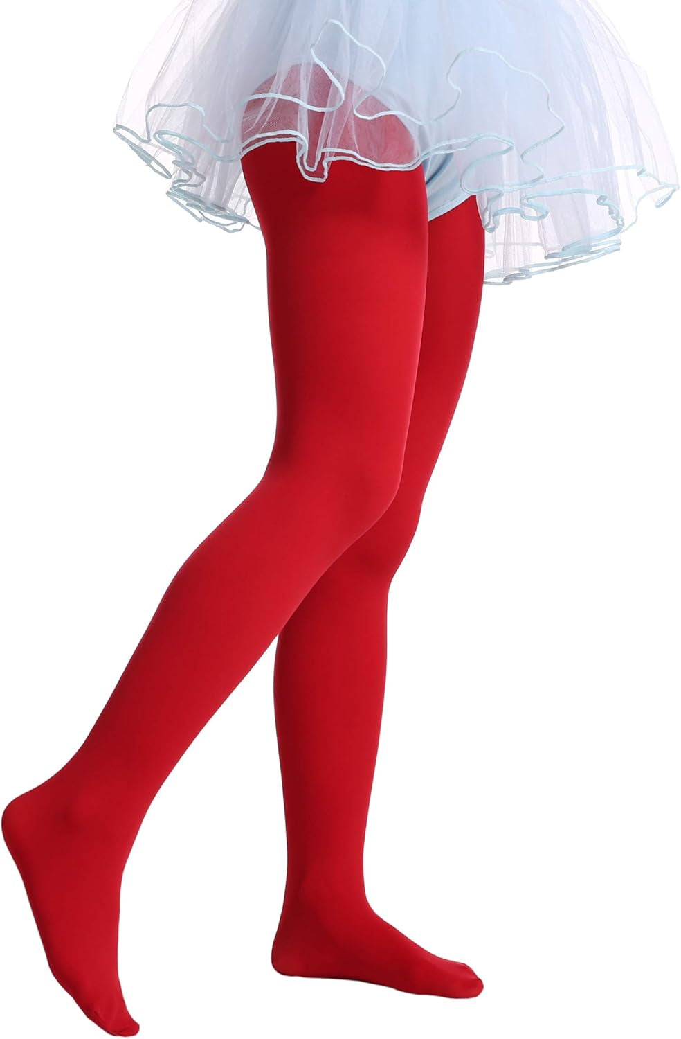 Girls Semi Opaque Footed Tights, Microfiber Tights